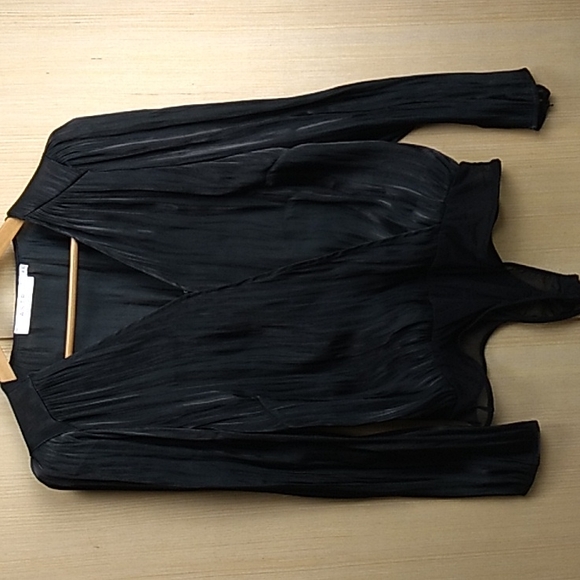 ASTR The Label long sleeve Bodysuit Women's Medium 100% Polyester silky black - Picture 1 of 4